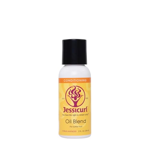 Jessicurl, Oil Blend, Citrus Lavender, 2 Fl oz. Hair Oil for Curly Hair and Frizz Control, Dry Hair Treatment, adds Softness and Shine, with Avocado, Jojoba and Coconut Oil