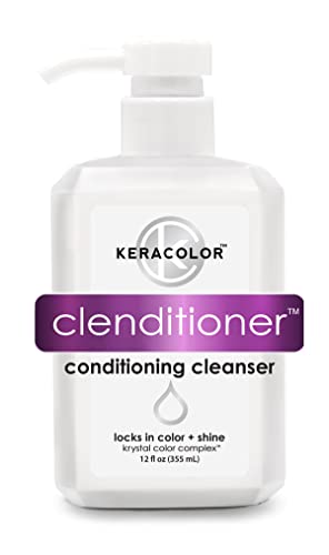 Keracolor Clenditioner Co Wash Cleansing Conditioner Keratin Infused Color Safe Prevents Fade Replaces Your Shampoo, 12 Fl Oz