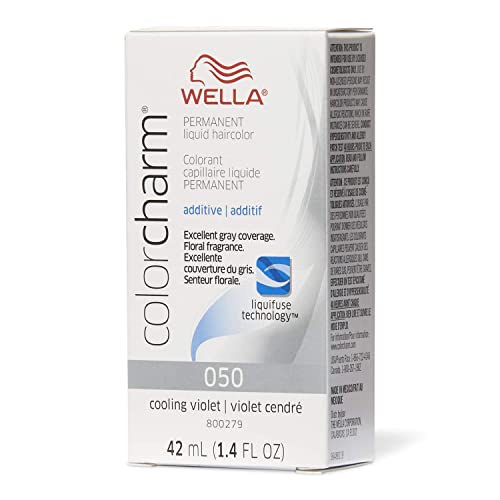 WELLA Color Charm Permanent Liquid Hair Color for Gray Coverage, 050 Cooling Violet, 1.4 oz