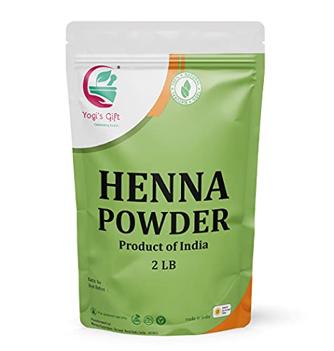 Triple Sifted Henna Powder For Hair | 2 Pound Bulk Pack | 100% Pure Henna Powder | Zero Chemicals, Best results | By Yogi's Gift®