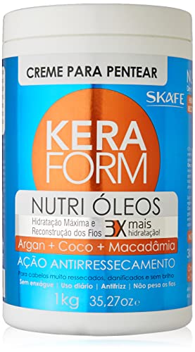 Skafe - Linha Keraform (Creme para Pentear) - Nutri Oleos 1Kg - (Keraform (Combing Cream) Collection - Nourishing Oils Net 32.27 Oz)