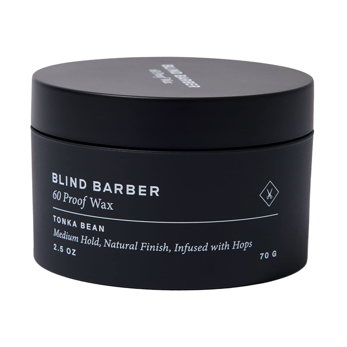 Blind Barber 60 Proof Wax - Matte Styling Wax for Men - Medium Hold, Workable Matte Texture with Volumizing Hops Extract - Water Based & Free of Greasy Oils (2.5oz / 70g)