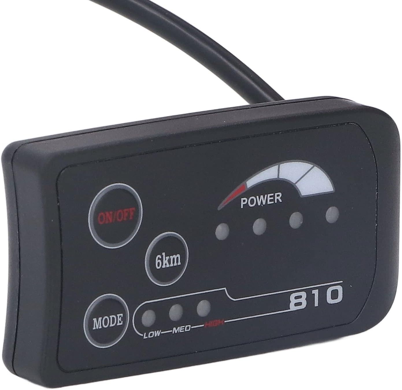 RiToEasysports Electric Bike S810 LED Panel, 36V 48V LED Display Meter for Electric Bike 4 Wire Bike Modification LED Control Display Meter SM Plug