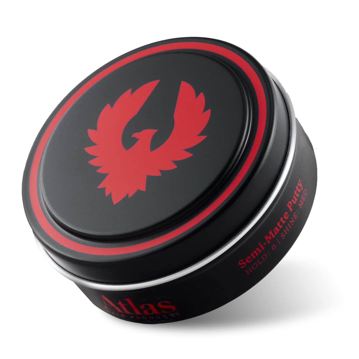 Atlas Matte Hair Pomade for Men Semi-Matte Putty | Men's Hair Styling Product | Medium Hold | Low Shine Hair Clay Pomade Hybrid | Water Soluble | 2.4oz (Single (1pack))