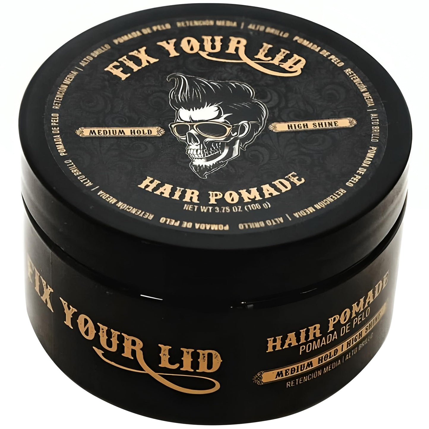 Fix Your Lid Hair Pomade for Men - Water Based Pomade with Medium Hold and High Shine - Match all Mens Hair Types & Styles - Easy To Wash Out - 3.75 Oz