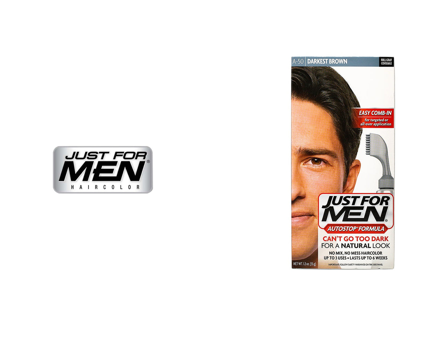 JUST FOR MEN COLOR AUTOSTOP FORMULA - A-50 DARKEST BROWN