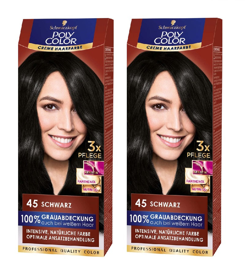 2xPack Schwarzkopf POLY COLOR CREME HAIR COLOR Coloration - 10 Varieties