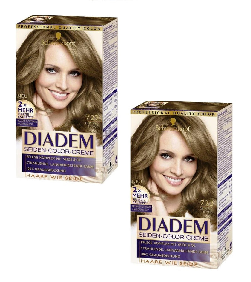 2xPack Schwarzkopf Diadem Silk Hair Color for Women - 17 Varieties