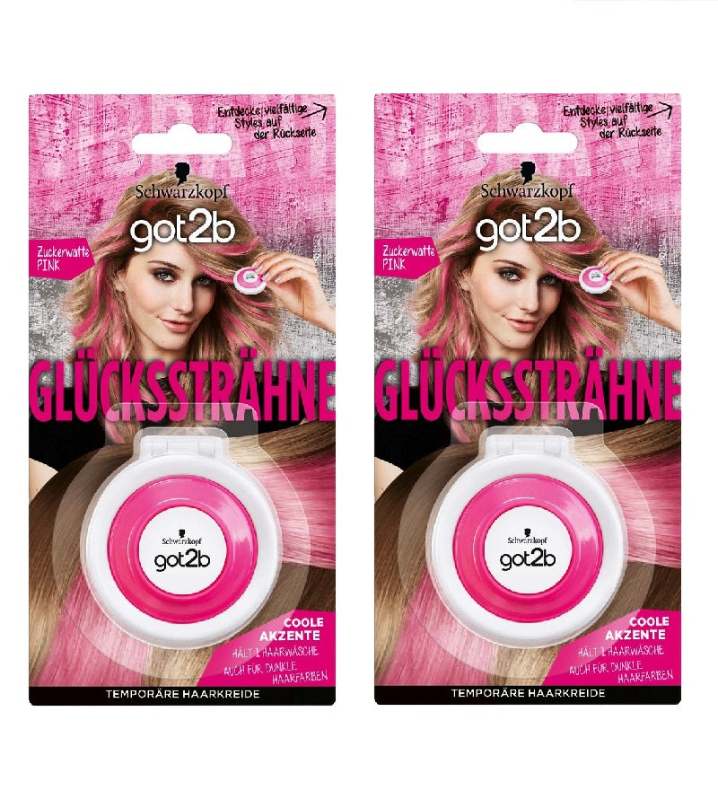 2xPack Schwarzkopf got2b Lucky Streak of Cotton Candy Pink