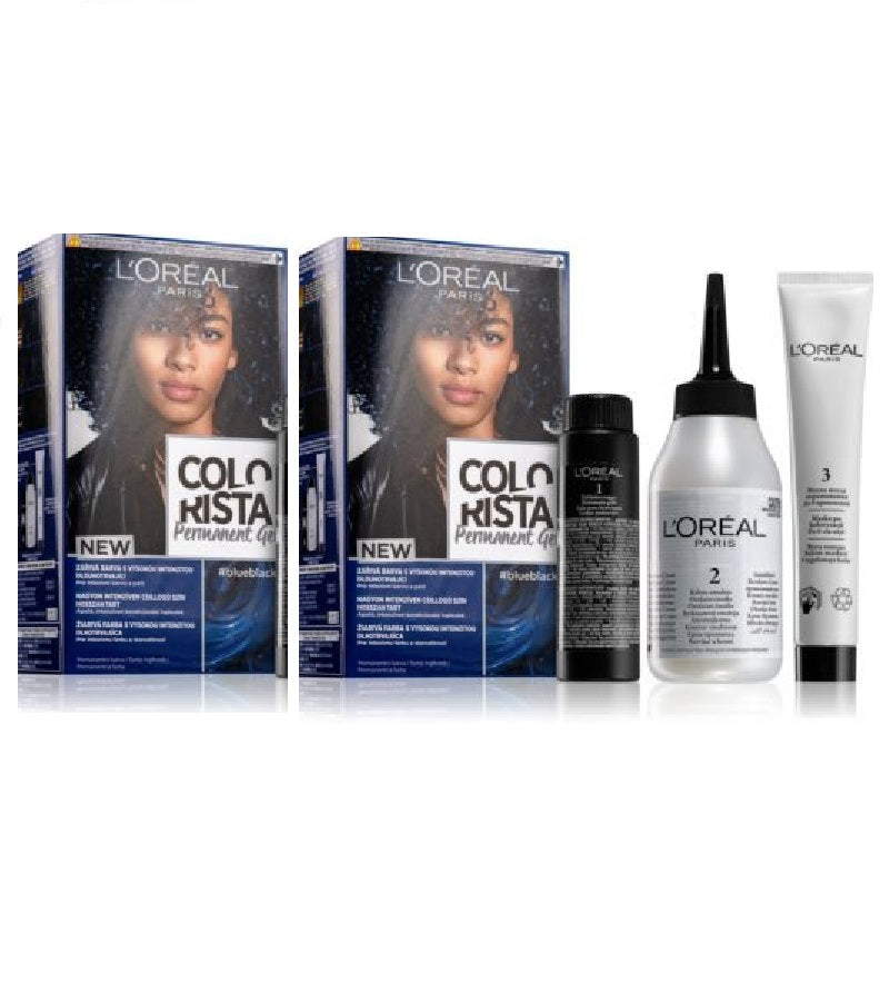 2xPack L'Oréal Paris Colorista Permanent Hair Color - Blue Black