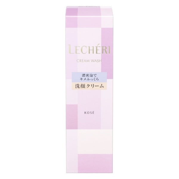 Kose Lecheri Cream Wash 140g - Moisturizing Face Wash - Japanese Skincare Products
