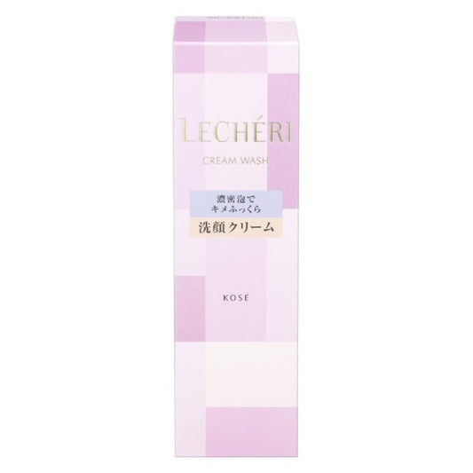 Kose Lecheri Cream Wash 140g - Moisturizing Face Wash - Japanese Skincare Products