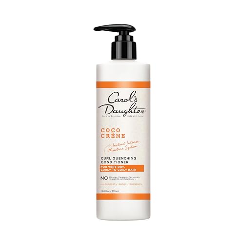 Carol’s Daughter Coco Creme Curl Quenching Conditioner for Very Dry Hair, with Coconut Oil, Paraben Free Hair Conditioner for Curly Hair, 12 oz