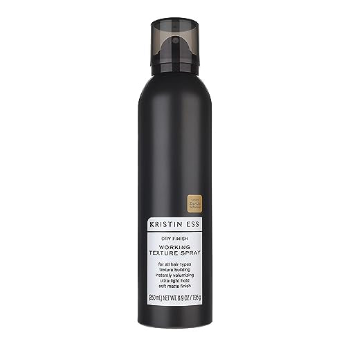 Kristin Ess Hair Dry Finish Working Texture Hair Spray for Volume + Texture, Light Hold Texturizing Hairspray, Soft Matte Finish, 6.9 oz (Pack of 1)