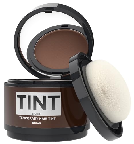 Hair Tint - Instant Hair Concealer for Greys, Thinning Hair, or Patchy Beards. Temporary Hair Shadow for all hair types. Sweat and Weather Resistant. Hairline Powder (Brown)