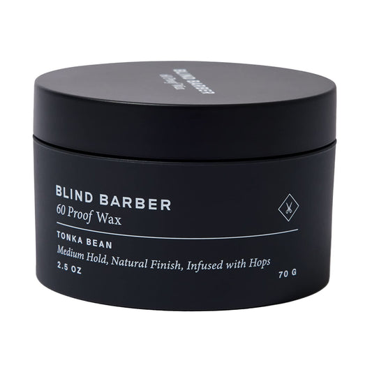 Blind Barber 60 Proof Wax - Matte Styling Wax for Men - Medium Hold, Workable Matte Texture with Volumizing Hops Extract - Water Based & Free of Greasy Oils (2.5oz / 70g)