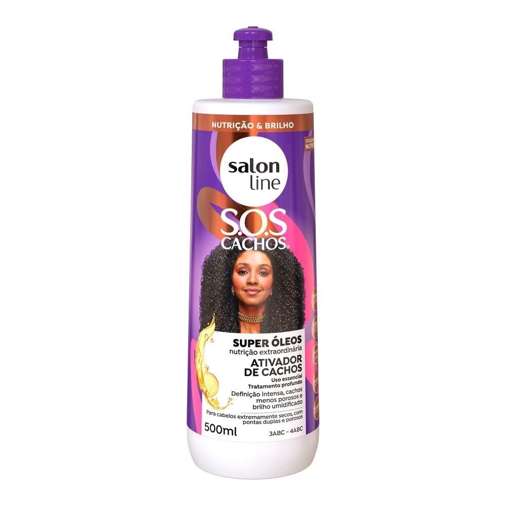 Salon Line - Linha SOS Cachos (Super Oleos) - Ativador de Cachos 500 Ml - (SOS Curls (Super Oils) Collection - Curl Activator 16.90 Fl Oz)