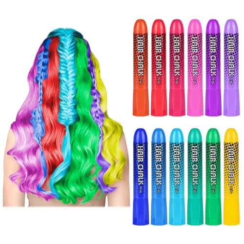 Hair Chalk for Girls, Temporary Washable Hair Color for Kids - Great Teen Girl Gifts Idea, Birthday Gifts for Girls, Girl Gifts Age 6 7 8 9 10 11 12 - Birthday Teen Girl Gifts