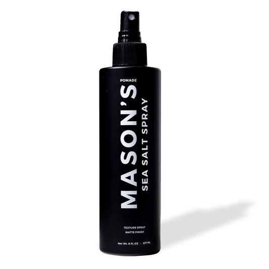 MASON’S POMADE - Sea Salt Spray, Sea Salt Texturizing Hair Products For Men, Natural Hair Spray For Beach Hair Look, Volumizing Sea Salt Hair Spray, Water-Based, Matte Finish, 8 Oz