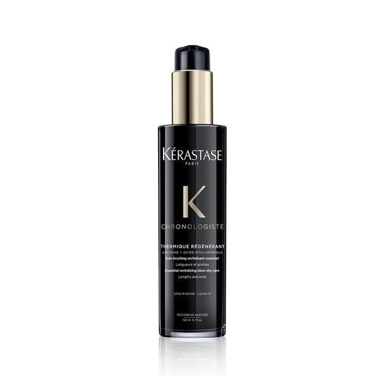 KERASTASE Chronologiste Thermique Régénérant Hair Serum | Heat Protectant | Prevents Breakage, Controls Frizz & Protects Against Humidity | With Argan Oil | For Dry, Fine & Brittle Hair | 5.1 Fl Oz