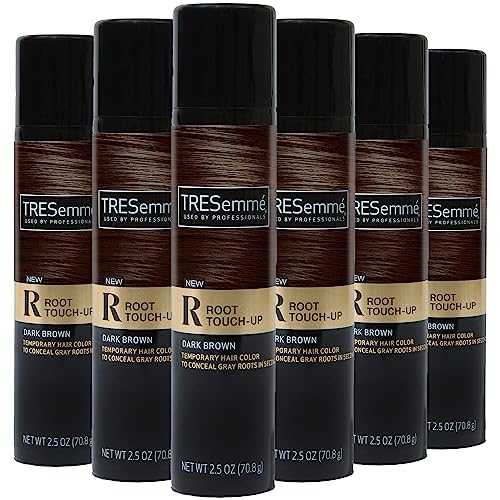 TRESemmé Root Touch Up Spray, Dark Brown - Temporary Hair Color for Hair Root Touch Up, Travel Size Hair Products for Women and Men, 2.5 Oz (Pack of 6)