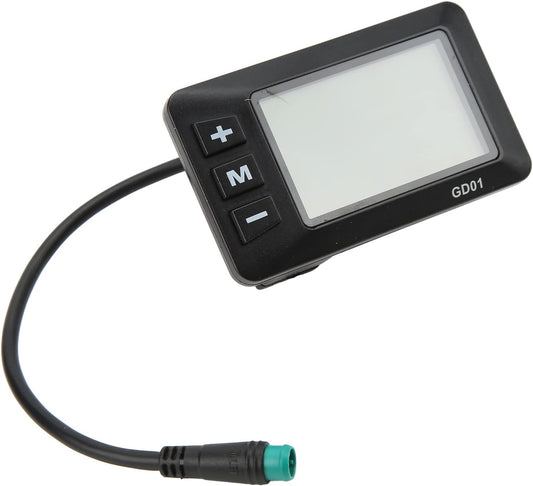 Ebike LCD Display, 36V 48V LCD Gd01 Electric Display, 5 Pin Waterproof Plug for 22 2Mm Handlebar, E Bike Performance Monitor for Outdoor MTB Road Cycling Fitness