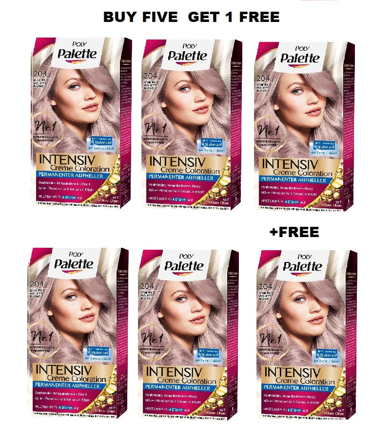 Schwazkopf POLY PALETTE Intensive Creme Hair Coloration - 24 Varieties - Buy 5 +FREE Pack