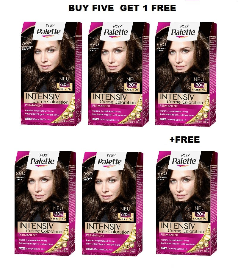 Schwazkopf POLY PALETTE Intensive Creme Hair Coloration - 24 Varieties - Buy 5 +FREE Pack