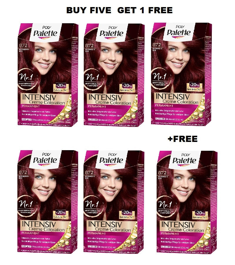 Schwazkopf POLY PALETTE Intensive Creme Hair Coloration - 24 Varieties - Buy 5 +FREE Pack