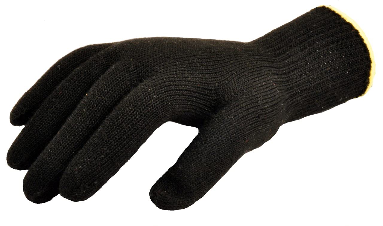 G & F 1916 Heat Resistant Beauty Gloves for Curling and Flat Iron, Black, Sold by 1 Piece