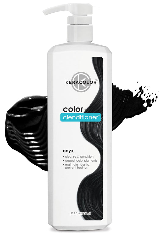 Keracolor Clenditioner ONYX Hair Dye - Semi Permanent Hair Color Depositing Conditioner, Cruelty-free, 33.8 Fl. Oz.