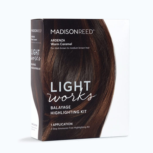 Madison Reed Light Works Balayage Highlighting Kit, Creates Natural-Looking Warm Caramel Highlights (Ardenza - Brown), Amonia Free, Cruelty Free, 2 Step Process That Lightens & Tones Hair
