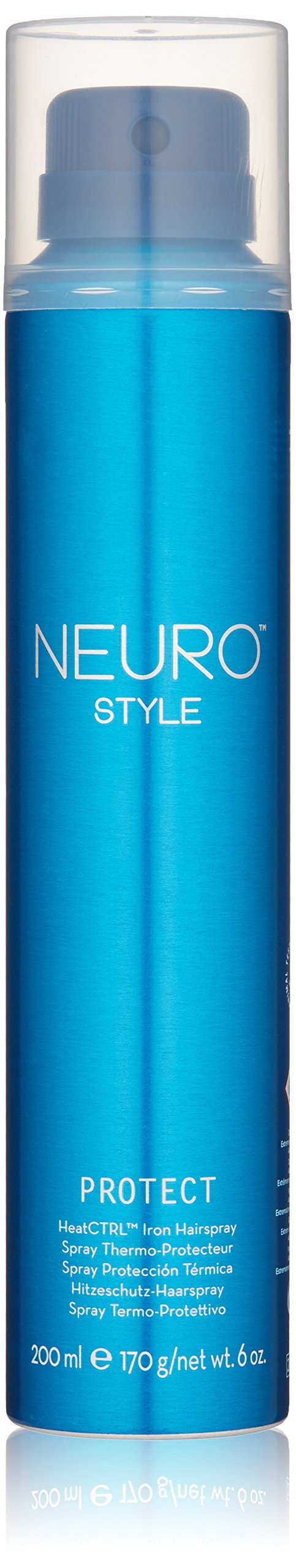 Neuro by Paul Mitchell Protect HeatCTRL Iron Hairspray, Perfect Prep + Finish For Heat Styling, For All Hair Types, 6 oz.