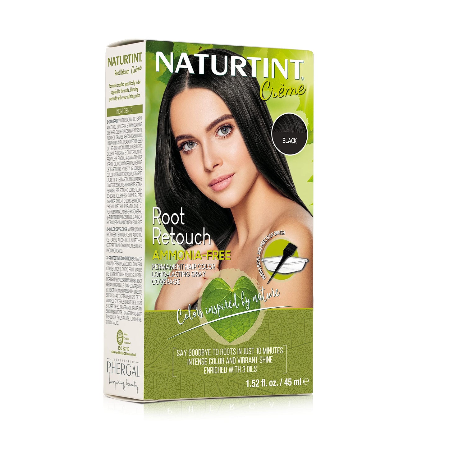NATURTINT Root Retouch Creme, 1.52 Fl. Oz | In Between Hair Coloring Root Touch Up (Black)