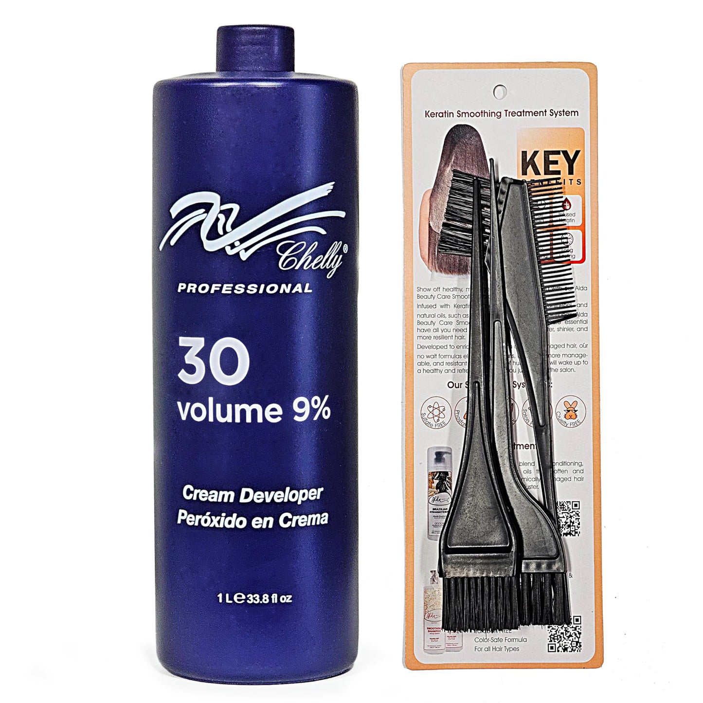 Powder Bleach, Chelly Cosmetics Salon Professional Powder Bleach blue dust-free (30 Cream Developer)