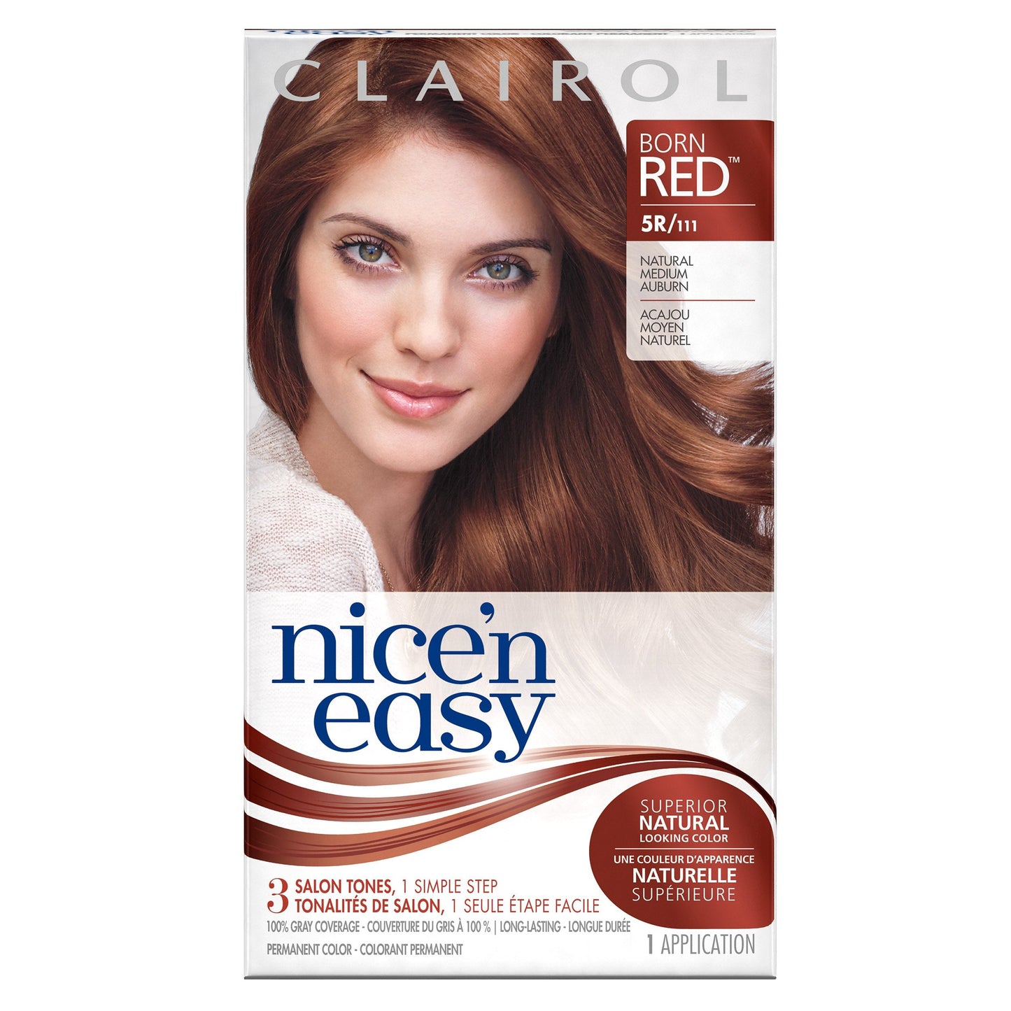 Nice 'N Easy Permanent Hair Color 5R Natural Medium Auburn 1 Kit