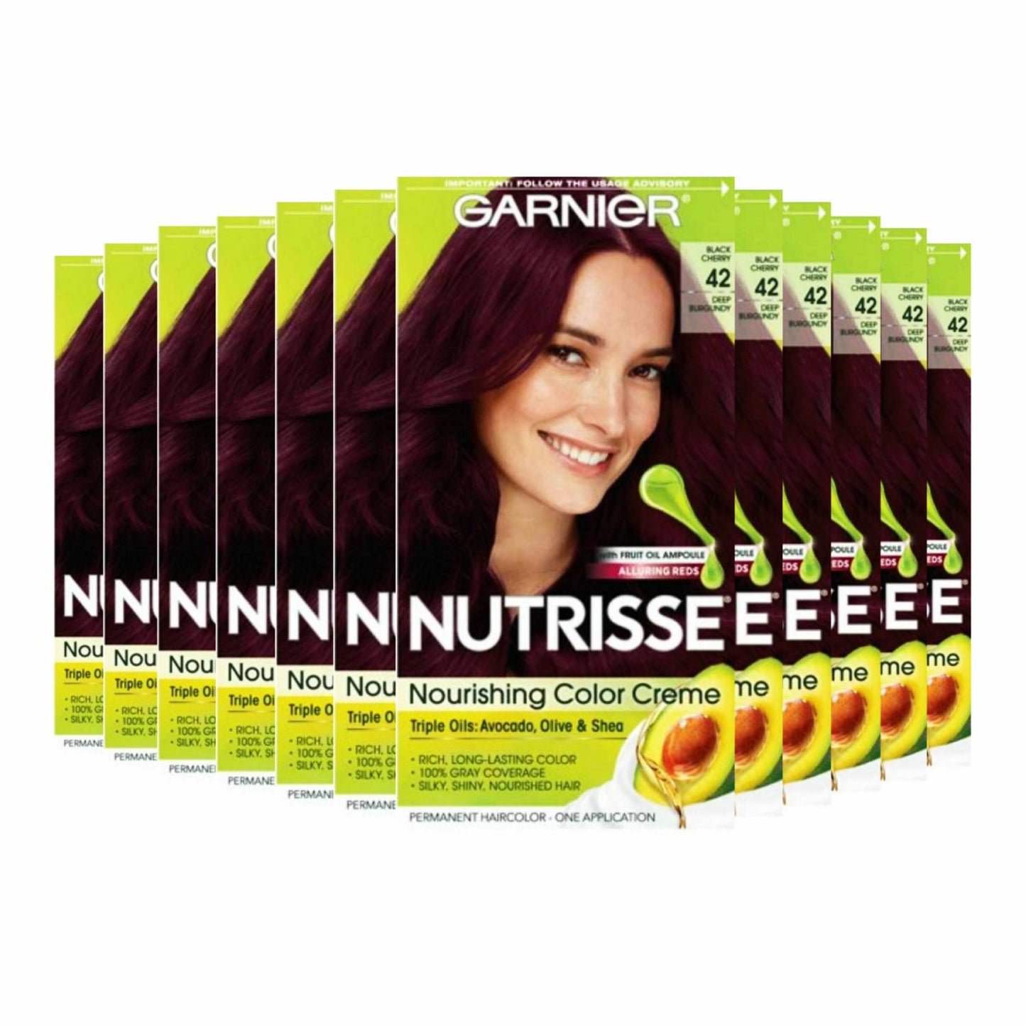 Garnier Nutrisse Nourishing Color Creme -  Deep Burgundy (42) - 12 Pack