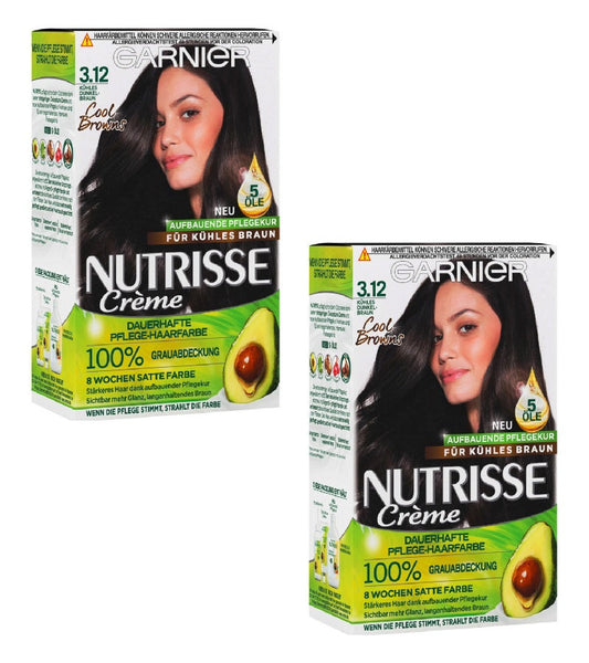 2xPack GARNIER Nutrisse Cream Permanent Hair Care - 25 Varieties
