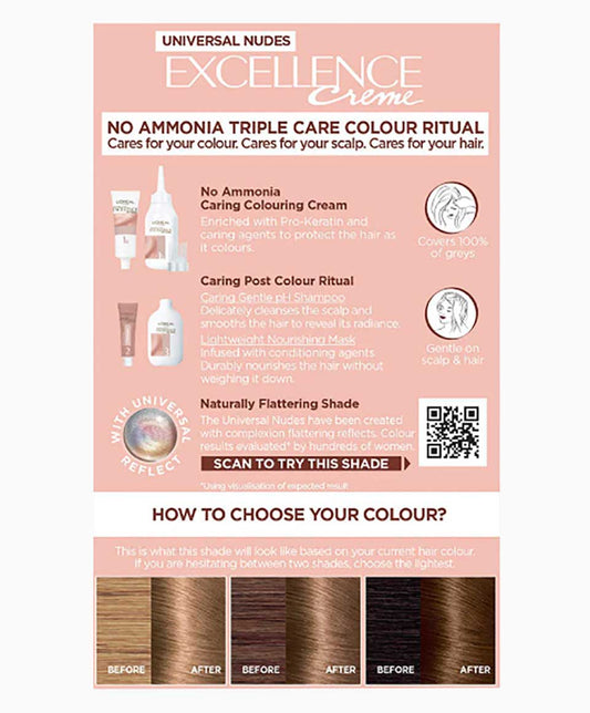 Excellence Creme No Ammonia Triple Care Hair Colour 7U Universal Blonde