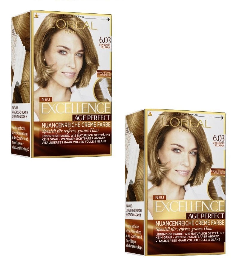 2xPack L'ORÉAL PARIS Excellence Age Perfect Hair Color - 7 Varieites