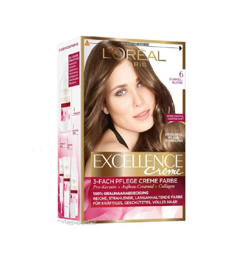 L'Oreal Paris Excellence Cream Women's Hair Coloration 7 Color Variations (1-6) - Eurodeal.shop