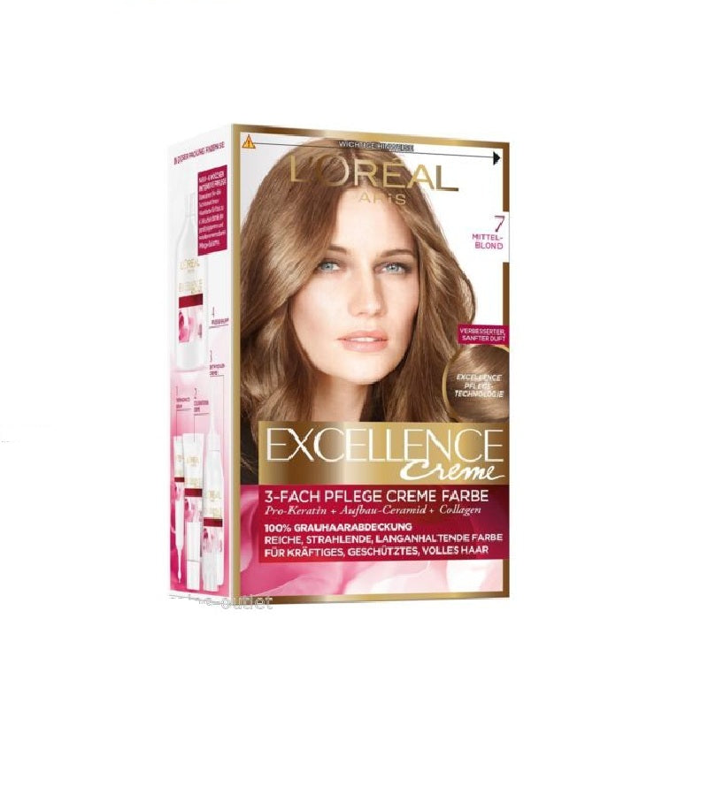L'Oreal Paris Excellence Cream Women's Hair Color 7 Color Variations (7-10) - Eurodeal.shop
