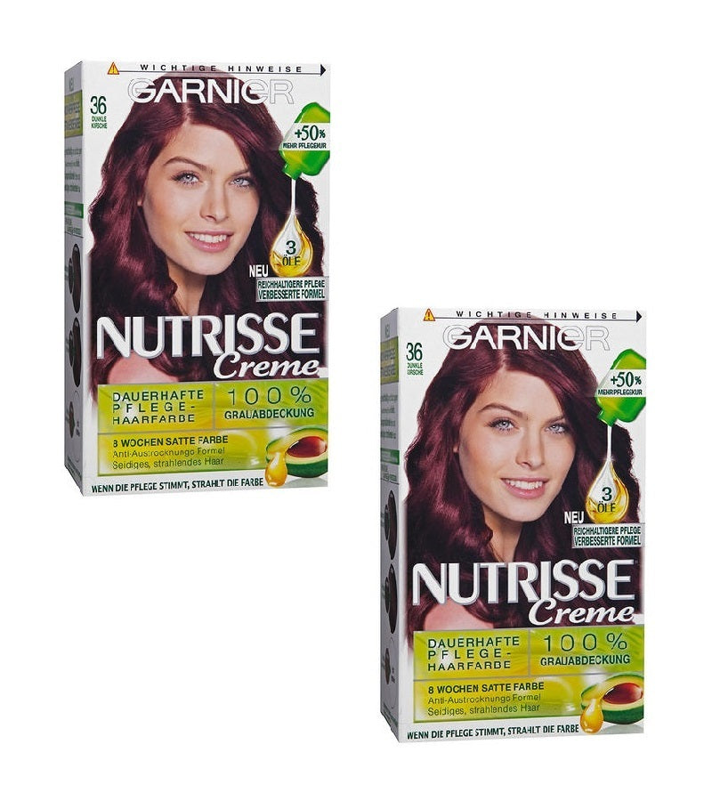 2xPack GARNIER Nutrisse Cream Permanent Hair Care - 25 Varieties