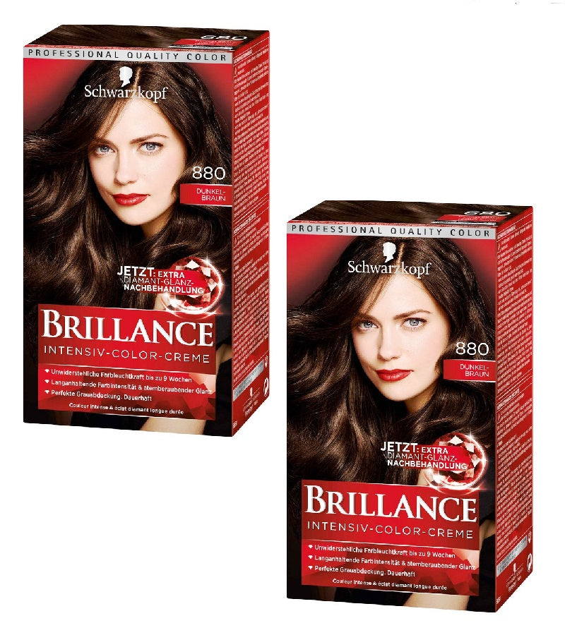 2xPack Schwarzkopf BRILLANCE Intensive Color Cream - 22 Varieties