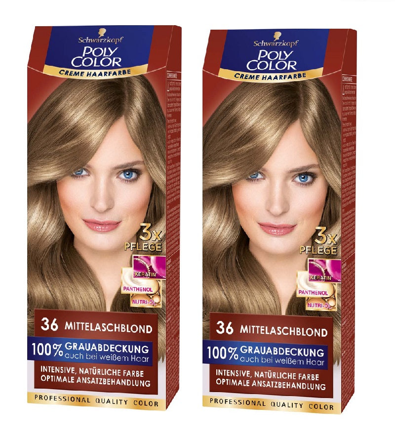 2xPack Schwarzkopf POLY COLOR CREME HAIR COLOR Coloration - 10 Varieties