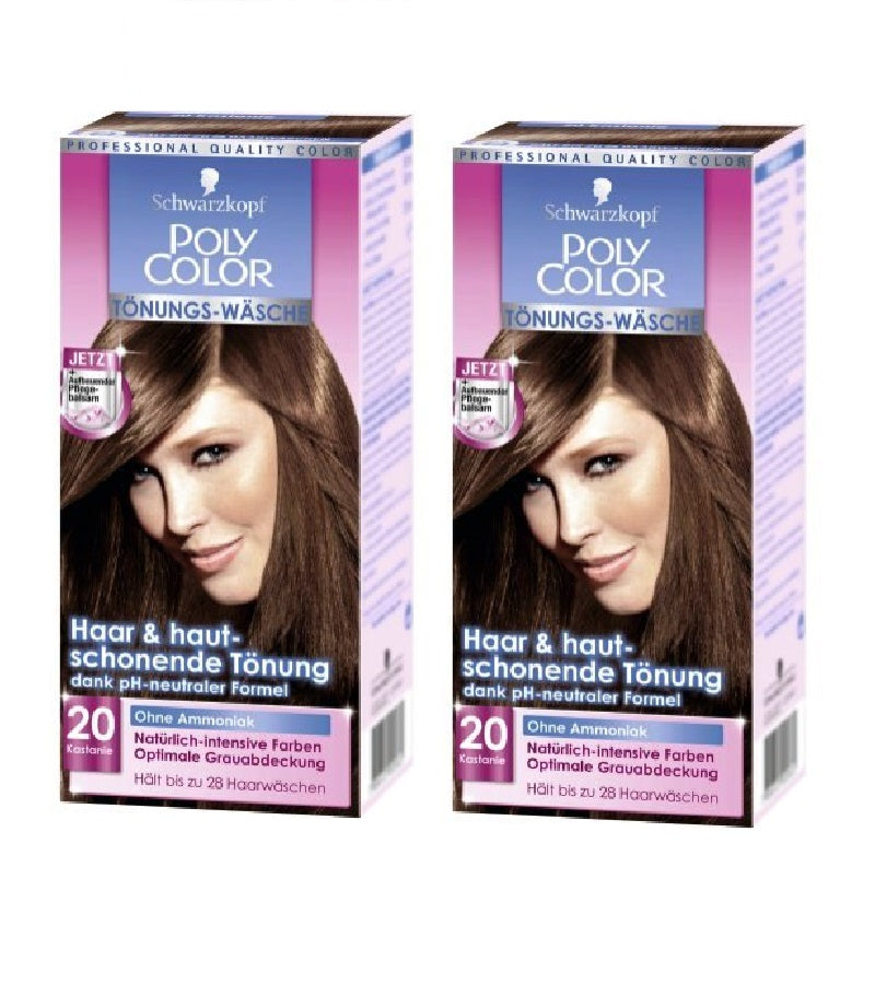 2xPack Schwarzkopf POLY COLOR CREME HAIR COLOR Tints - 8 Varieites