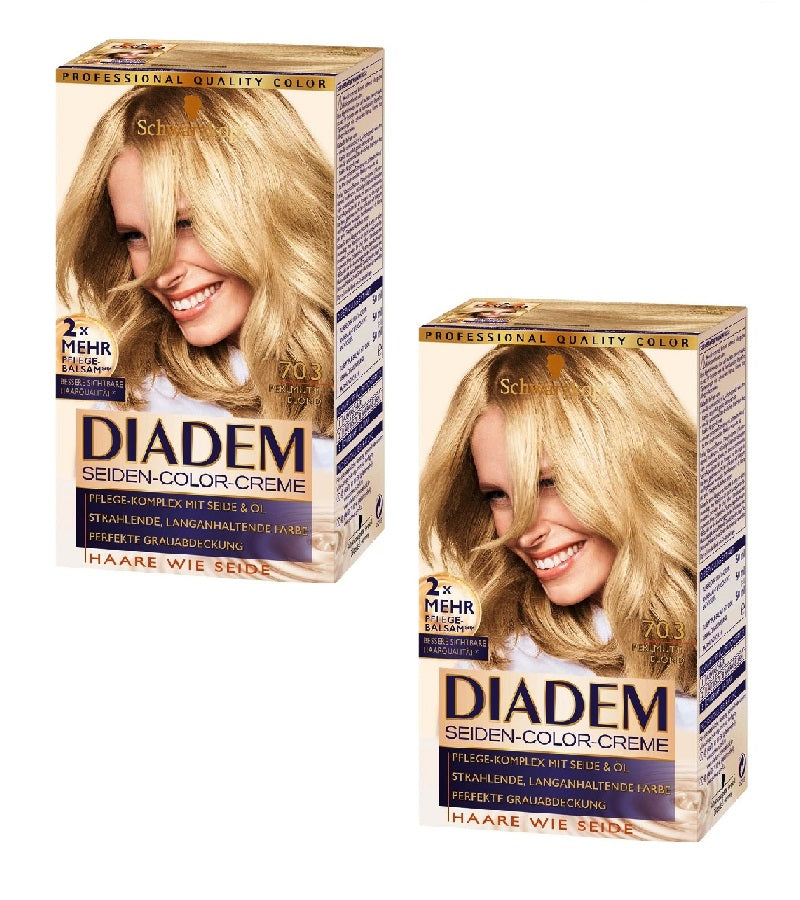 2xPack Schwarzkopf Diadem Silk Hair Color for Women - 17 Varieties