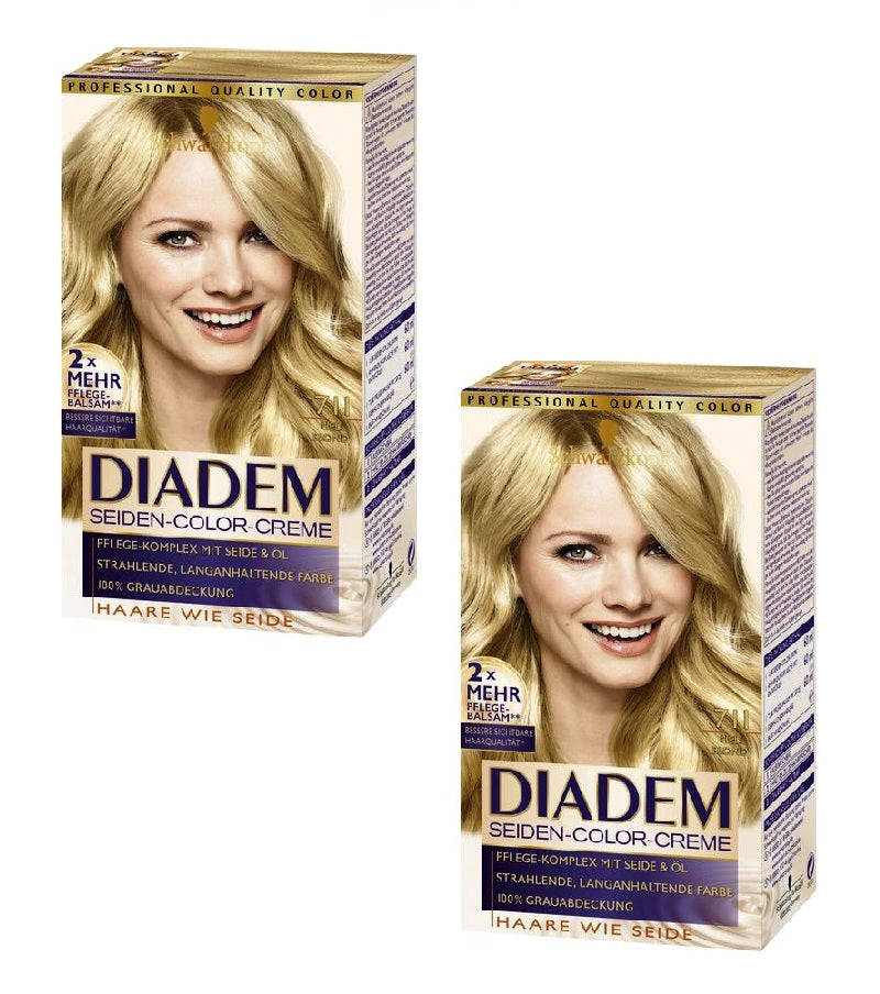 2xPack Schwarzkopf Diadem Silk Hair Color for Women - 17 Varieties