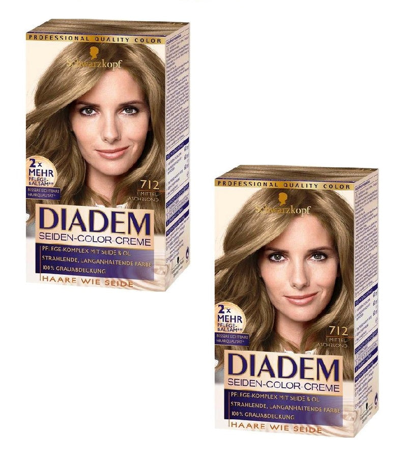 2xPack Schwarzkopf Diadem Silk Hair Color for Women - 17 Varieties