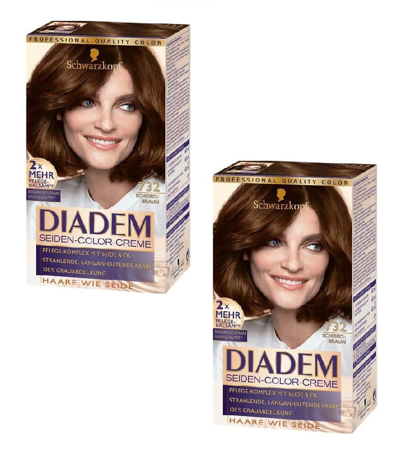 2xPack Schwarzkopf Diadem Silk Hair Color for Women - 17 Varieties